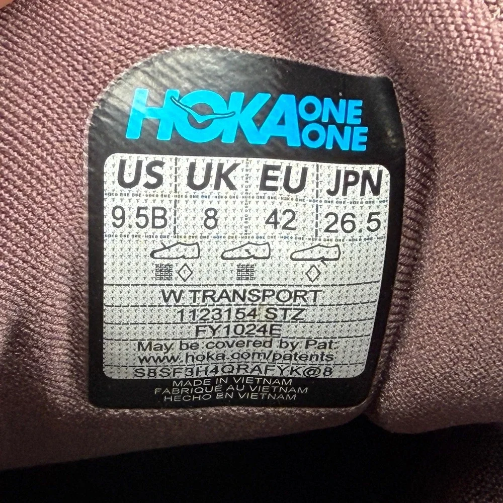 Hoka Transport Shoes Womens Mauve Rose Cordura Vibram Lifestyle Walking Sneakers - Picture 15 of 15